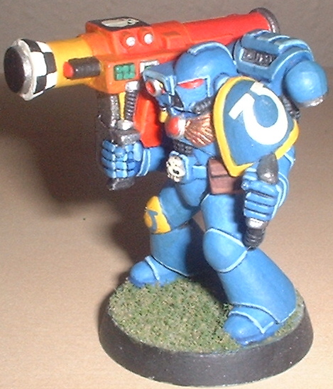Space Marine with Missile Launcher Front