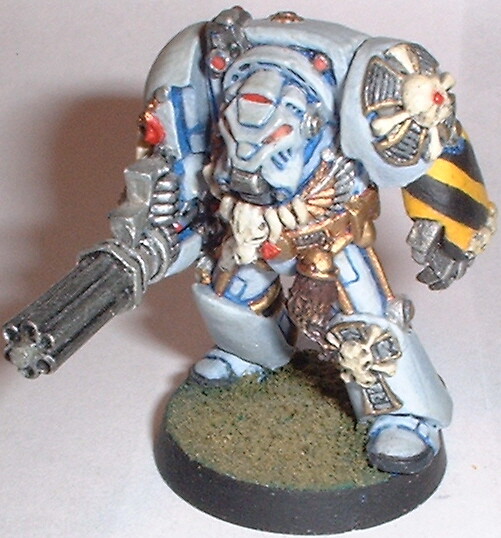 Space Wolf Terminator with Assault Cannon Front