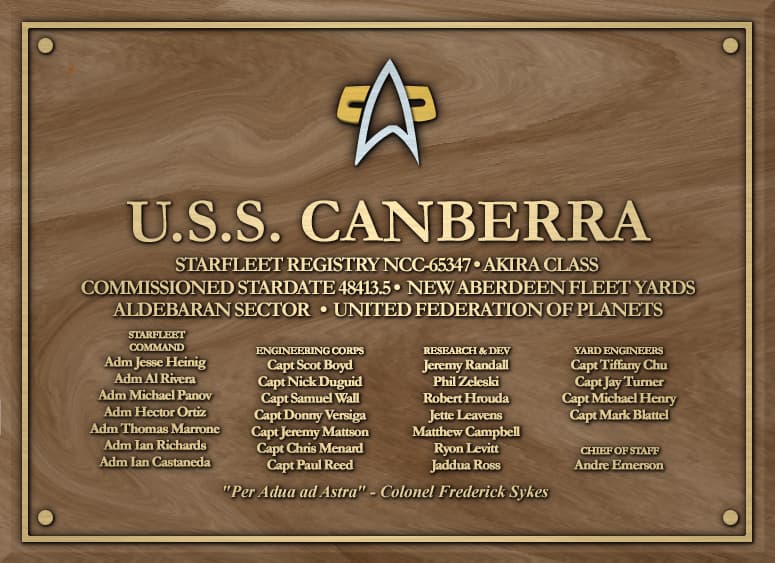 Canberra Plaque